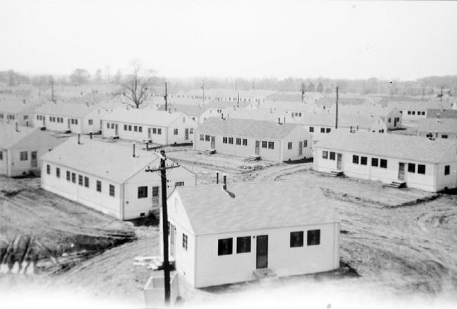 Housing erected under the Lanham Act for military industry workers in Southern Indiana who worked for the Indiana Army Ammunition Plant; many of these homes are still occupied today.